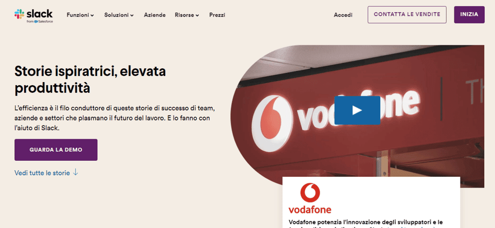 Esempio di uso delle recensioni su Slack